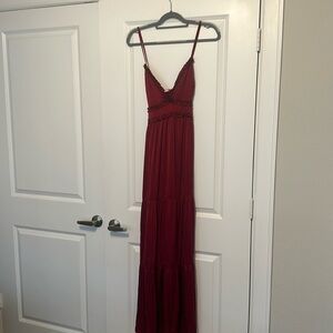Bridal Boutique Burgundy Maxi